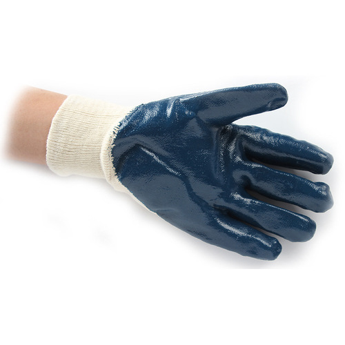 Junyu B7071 Nitrile Gloves with Velvet Half-Dipped Coating, Rubberized Cuffs, Anti-Slip, Wear-Resistant, Cut-Resistant, Puncture-Resistant, and Oil-Resistant Gloves