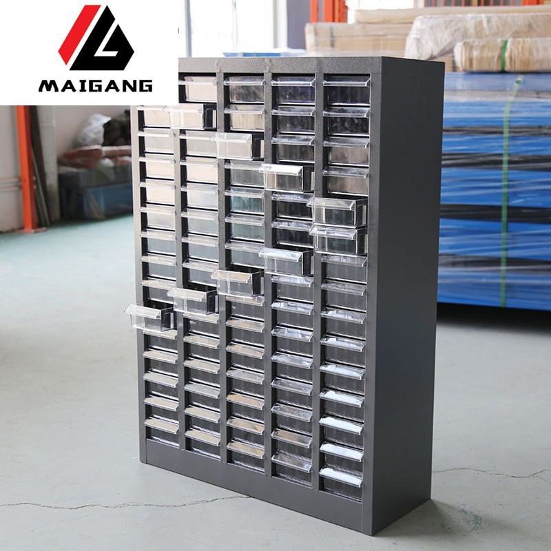 麦冈厂家可非标电子元配件样品柜75抽零件柜加厚铁皮塑料盒收纳柜
