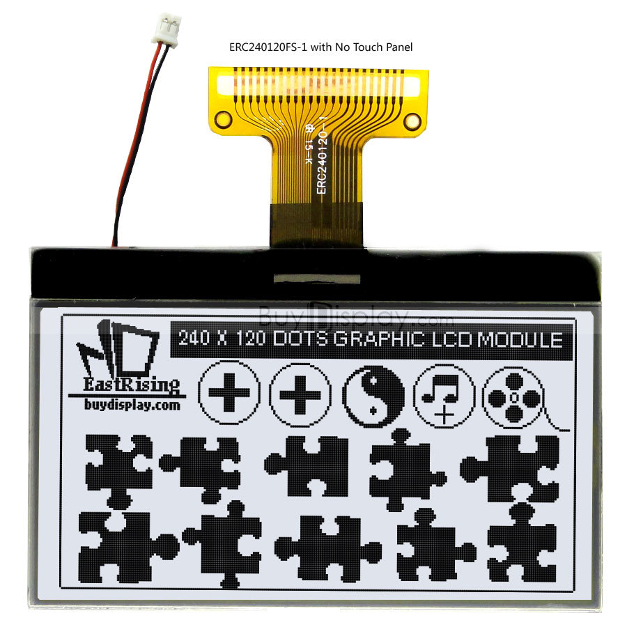 超薄3寸LCD240120液晶屏/240x120图形点阵COG液晶模块/白底黑字