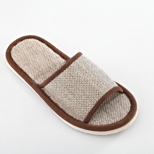 Factory direct sales of Four Seasons famous open linen slippers beauty salon hotel special indoor floor slippers wholesale
