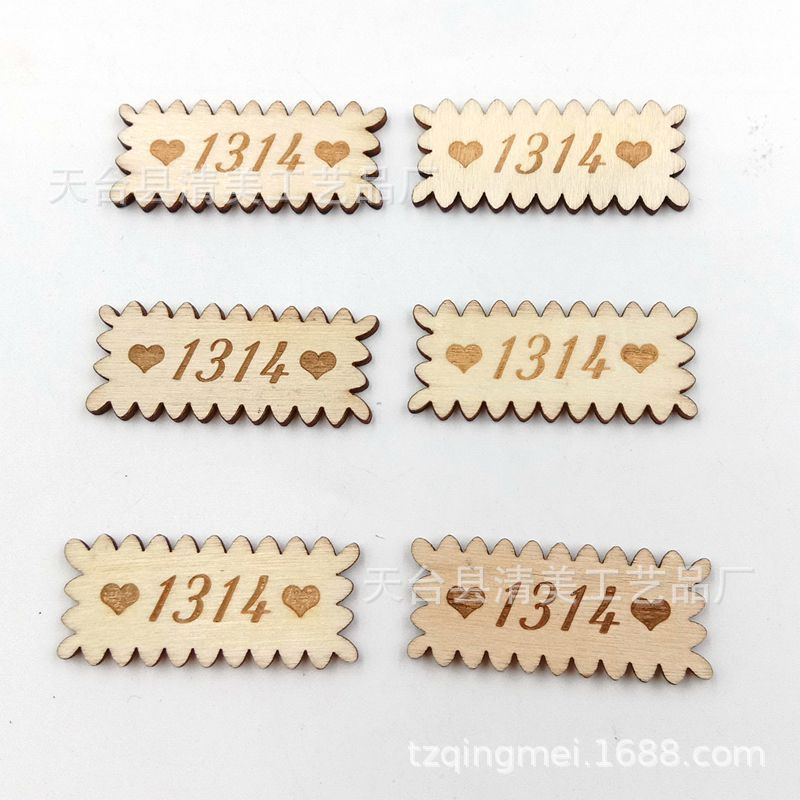 Tronco 1314 Piezas de madera en forma de flor Tallado en madera DIY 1314 Colgante colgante 50 piezas por paquete