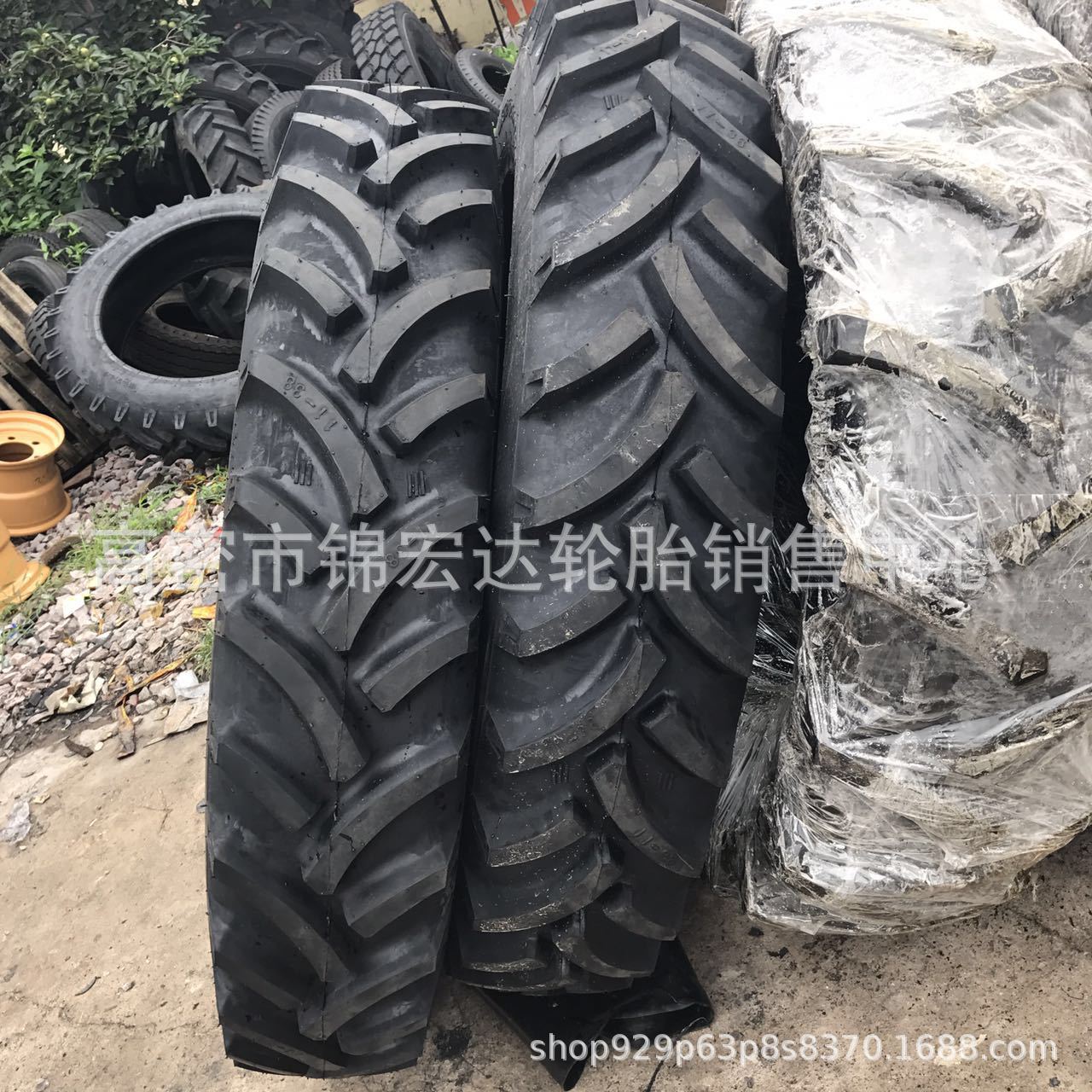 拖拉机改装中耕机轮胎11-32 11- 38采棉机轮胎12-38可配钢圈