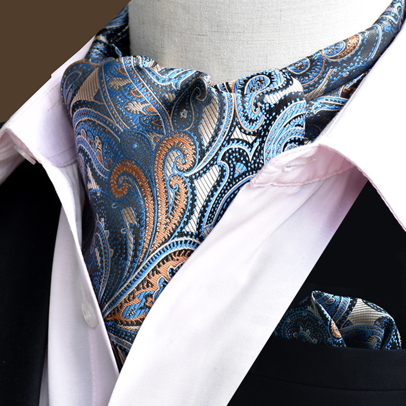 Set di fazzoletti da taschino da uomo in stile coreano con motivo Paisley, colletto della camicia, sciarpa da lavoro alla moda_voghion.com