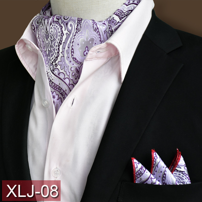 Set di fazzoletti da taschino da uomo in stile coreano con motivo Paisley, colletto della camicia, sciarpa da lavoro alla moda_voghion.com