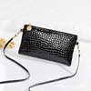 Shoulder bag, coins, small clutch bag, one-shoulder bag, mobile phone, wallet, crocodile print, Japanese and Korean