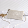 Shoulder bag, coins, small clutch bag, one-shoulder bag, mobile phone, wallet, crocodile print, Japanese and Korean