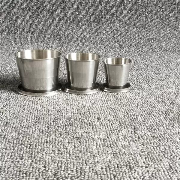 优质全不锈钢折叠杯 伸缩杯 水杯 旅行杯 便携式杯子 酒杯 不漏水