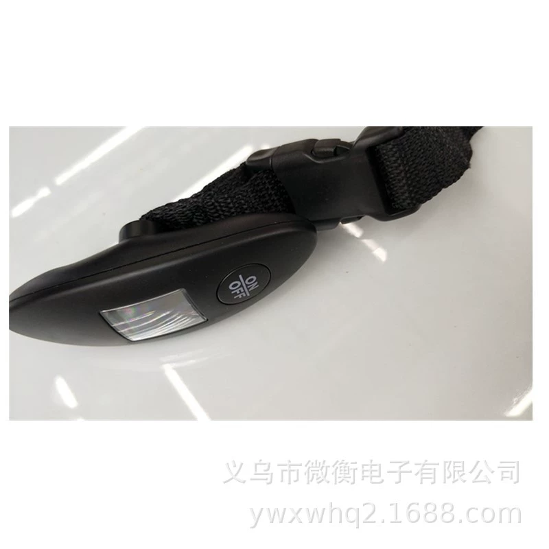 50kg Электронные портативные весы, конусообразные весы, весы для багажа, весы для рыбалки, обычные черные без подсветки, в форме листа.