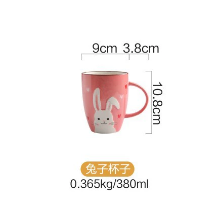 Children's Ceramic Tableware Set, Hand-Painted Animal Designs, Cute Gift Box