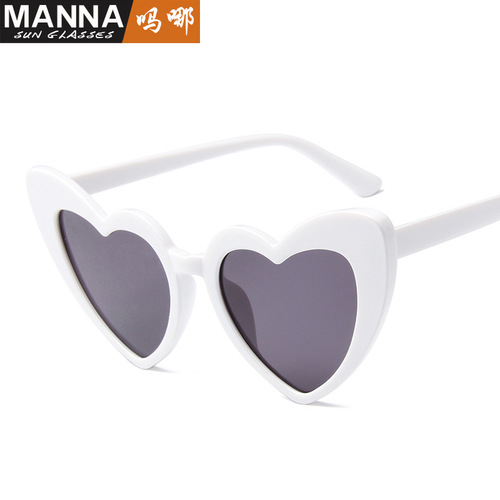 New cross-border fast-selling sunglasses, fashionable love sunglasses, metal hinges, large frame personalized glasses
