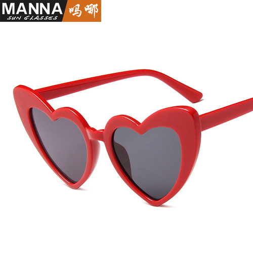 New cross-border fast-selling sunglasses, fashionable love sunglasses, metal hinges, large frame personalized glasses