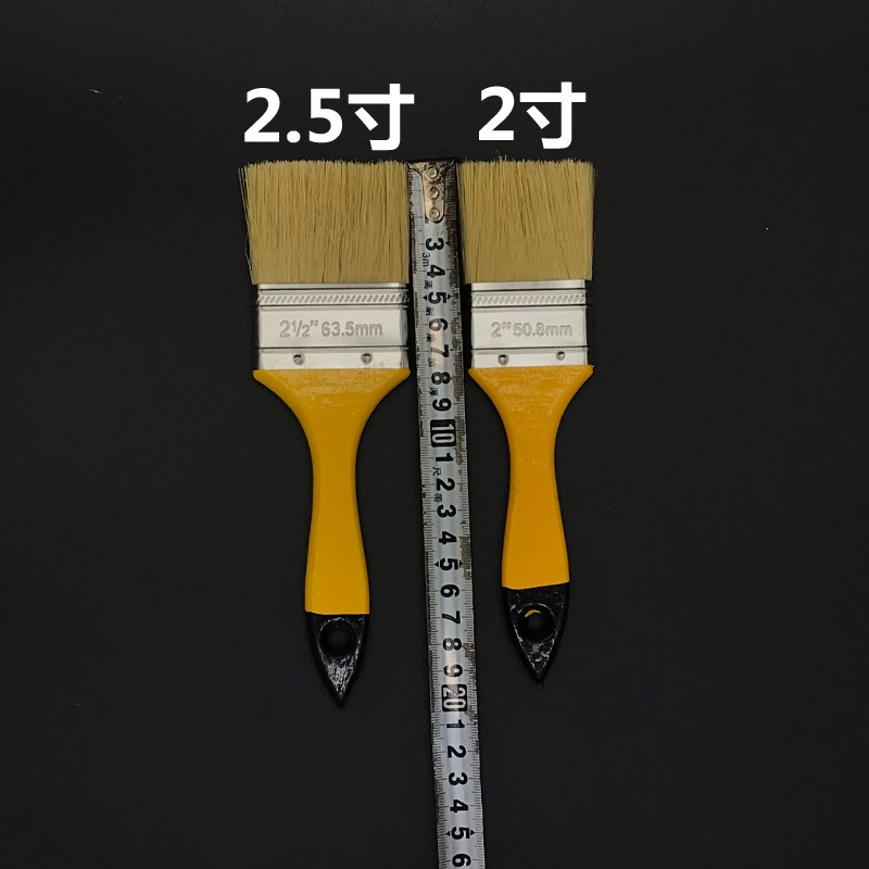 FUENTE fabricantes de exportación mango amarillo cola negra mango de madera cepillo de cerdas engrosada Comercio exterior cepillo de pelo suave cepillo de pintura de tamaño completo