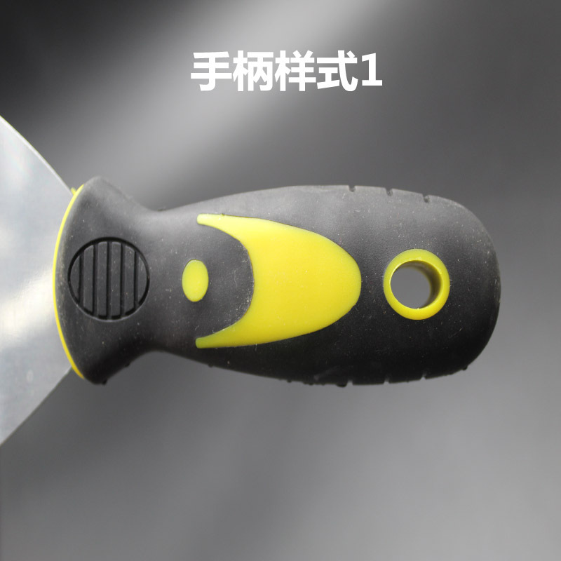 Espátula de acero inoxidable con mango de plástico, espátula de acero al carbono para raspar paredes, espátula para pintar, pala para limpiar pintura.