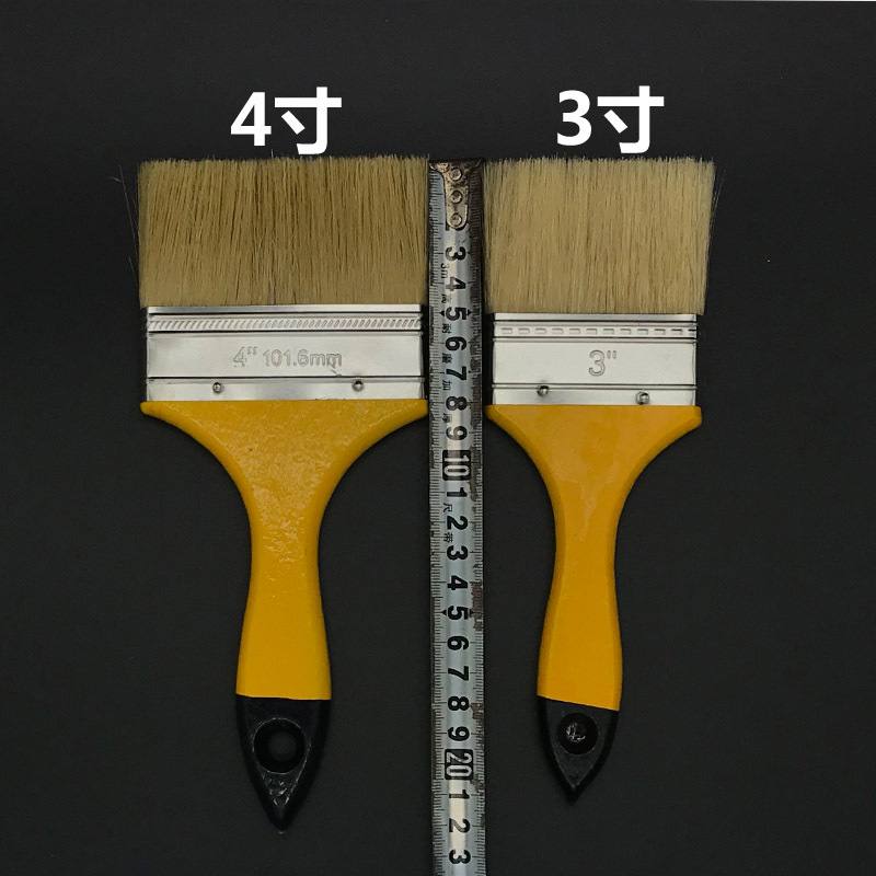 FUENTE fabricantes de exportación mango amarillo cola negra mango de madera cepillo de cerdas engrosada Comercio exterior cepillo de pelo suave cepillo de pintura de tamaño completo