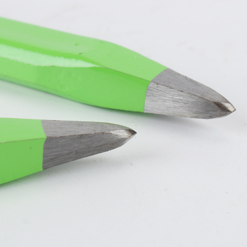 Green flat front steel chisel 200/250/300/350 construction pointed flat iron chisel steel chisel masonry chisel