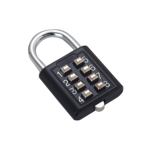 Eight-digit button fixed password lock for the elderly and the blind gym locker tool box password padlock