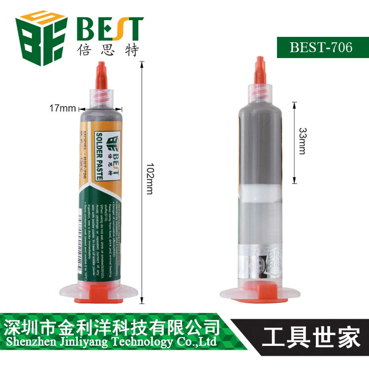 Бестер Бессвинцовая паяльная паста для игольных трубок низкая температура 10CC паяльная паста для игольных трубок 138 градусов флюсовая паяльная паста 706