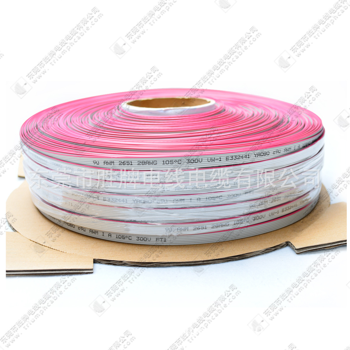 UL2651-20AWG 电子线红边灰排线束加工端子线镀锡铜线