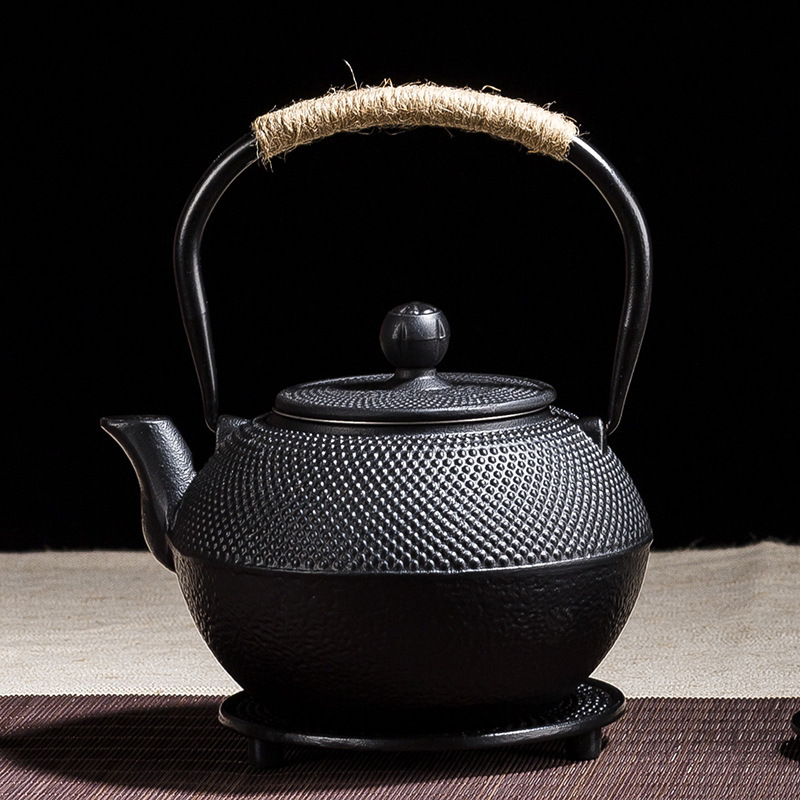 Japanese-style Iron Pot Teapot Cast Iron Pot Cast Iron Pot Kettle for Making Tea Household Electric Ceramic Stove Tea Set suit