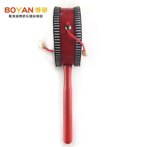 Orff imitation sheepskin rattle double-sided drum children's hand drum kindergarten early education teaching aids 6-inch toy drum