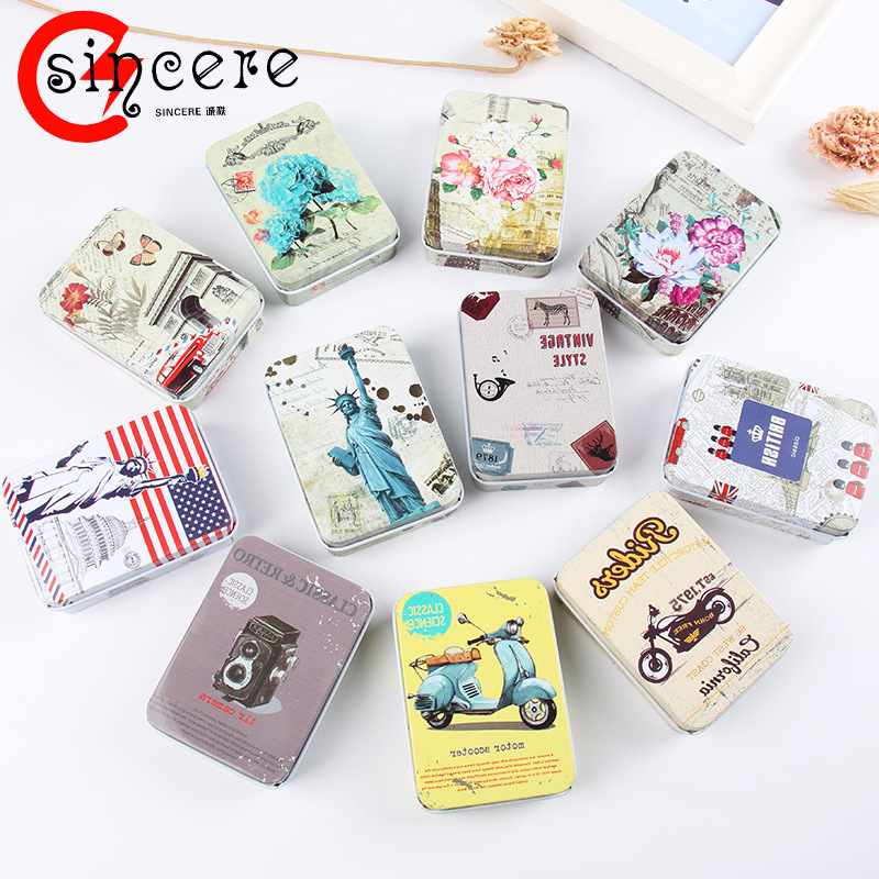 现货供应方形铁盒创意长方形马口铁盒金属包装收纳批发创意收纳