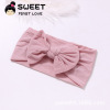 Brand fashionable children's soft hair accessory, nylon cute headband for princess with bow, 40 colors