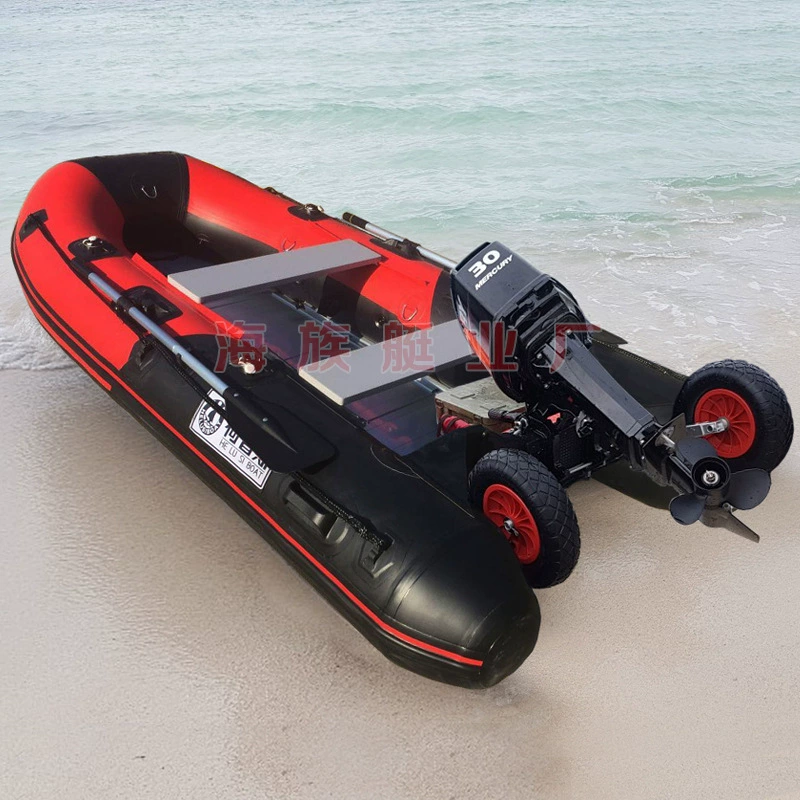Hurus inflatable Raft thickened rubber dinghy fishing boat hard-bottom inflatable boat kayak rescue rubber boat manufacturer