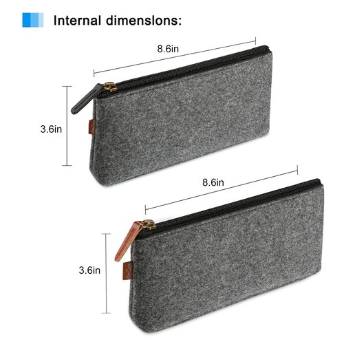 Hot-selling Felt Pencil Case, Fabric Design for Kids, Student Stationery Bag, Eyeglass Case, and Makeup Brush Organizer