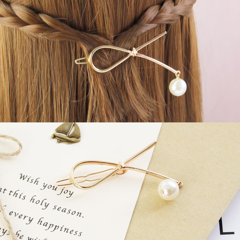 Comercio Exterior Accesorios para el cabello flequillo clip updo pelo headwear pajarita horquilla estilo coreano mariposa con incrustaciones perla Rana clip hembra