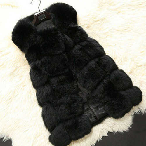 Vest autumn and winter new imitation fox fur vest women's mid-length casual fur coat vest