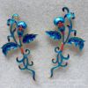 Jingtai blue jewelry accessories Alloy drip oil handmade costume Chinese clothing headwear material DIY roasted blue flower gourd vine