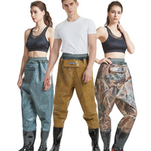 海翔齐腰透气下水捕鱼裤半身超轻迷彩下水连体钓鱼裤厂家一件代发