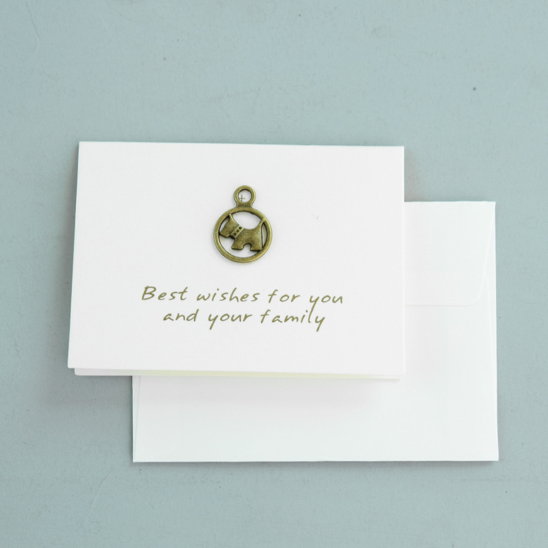 Corea del Sur papelería réplica de memoria Mini tarjeta de felicitación de cumpleaños Tarjeta de bendición 12 tipos de tarjetas de felicitación de la palabra para la bendición