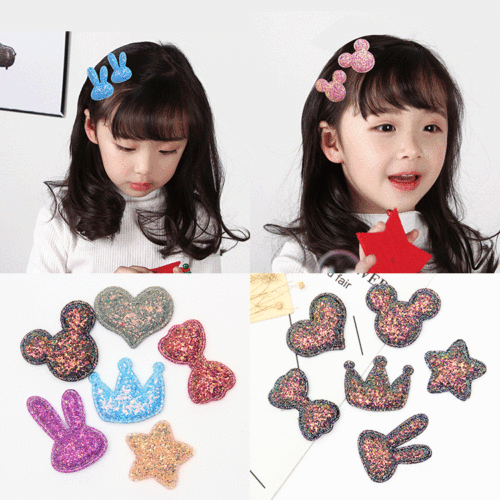 Creative children's bangs stickers baby cute crown girl sticky hair broken hair stickers girls velcro wholesale