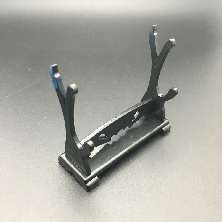 Two-Layer Plastic Model Display Stand, Anime Gun/Blade Rack, Compact 7×2.5×6 cm