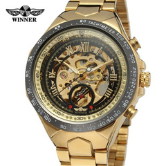 Bestselling Winner432 Men's Casual Automatic Skeleton Mechanical Watch for Men with Steel Strap