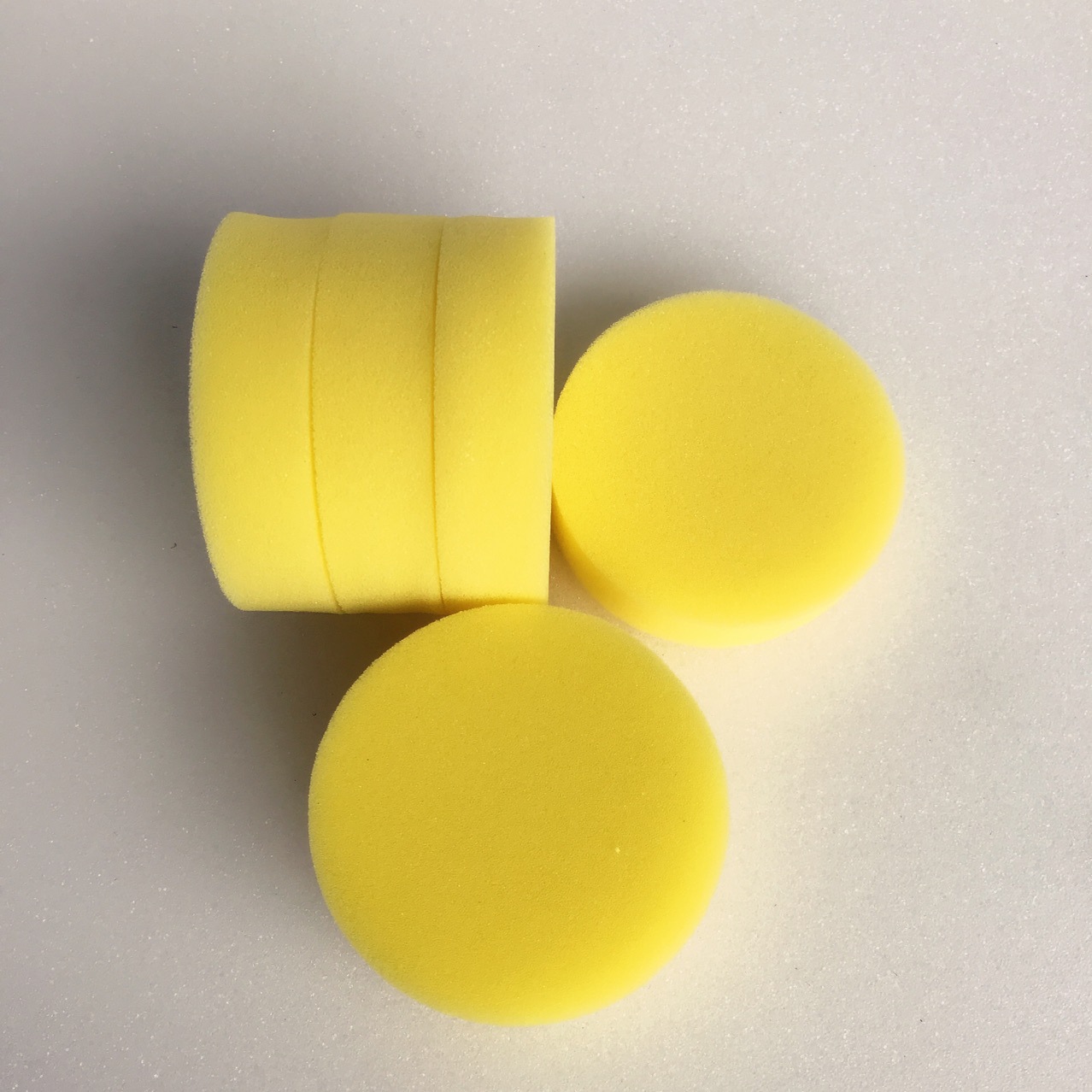 Esponja de depilación redonda lavado de coches pulido plateado esponja de cristal limpieza esponja de costura de belleza compresión de alta densidad encerado esponja pequeña