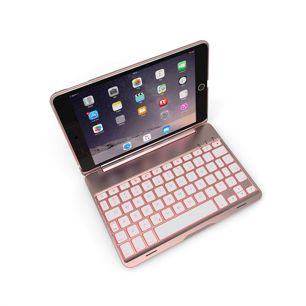 For ipad mini45 wireless external colorful backlit keyboard mini4 5 aluminum alloy wireless bluetooth keys