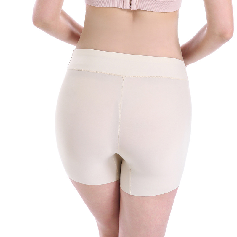 Antibacterial Ice Silk cómoda ropa interior de mujer embarazada sin costuras pantalones cortos Boxer de cintura baja en forma de V pantalones cortos de mujer embarazada transpirables pantalones de seguridad