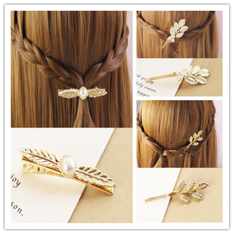 Comercio Exterior Accesorios para el cabello flequillo clip updo pelo headwear pajarita horquilla estilo coreano mariposa con incrustaciones perla Rana clip hembra