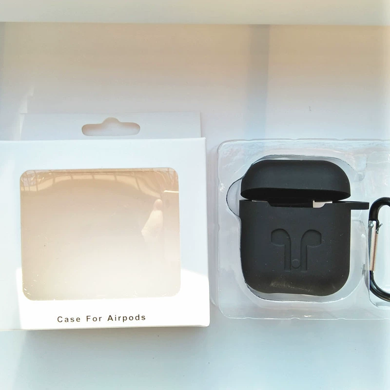 Силиконовый защитный чехол для AirPods, совместим с беспроводными наушниками, 13 цветов, карабин/крючок/верёвка