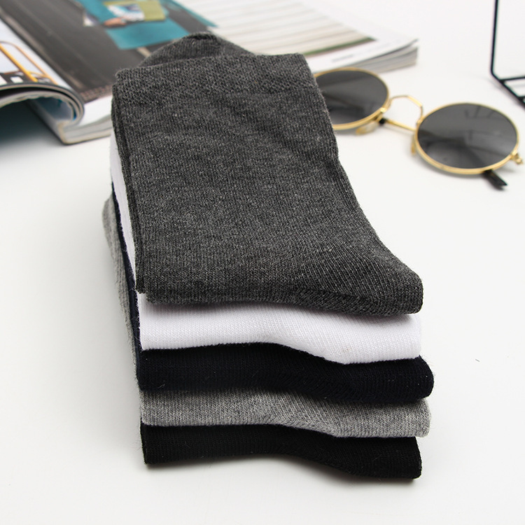 Men's socks combed cotton comfortable breathable solid color Joker tube socks classic basic business socks manufacturers wholesale Men's socks combed cotton comfortable breathable solid color Joker tube socks classic basic business socks manufacturers wholesale
