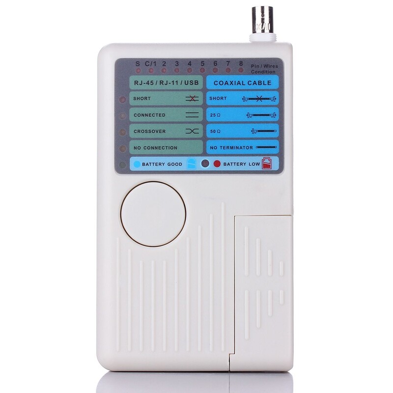 Network Cable Tester RJ45/RJ11/USB/BNC LAN Cable Cat5 Cat6 Wire Tester Network Cable Tester RJ45/RJ11/USB/BNC LAN Cable Cat5 Cat6 Wire Tester