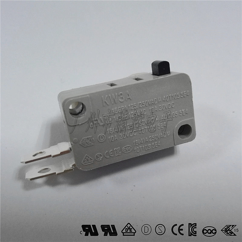 厂家供应机械设备微动开关 东南原厂KW3A 平端型微动开关 VDE认证