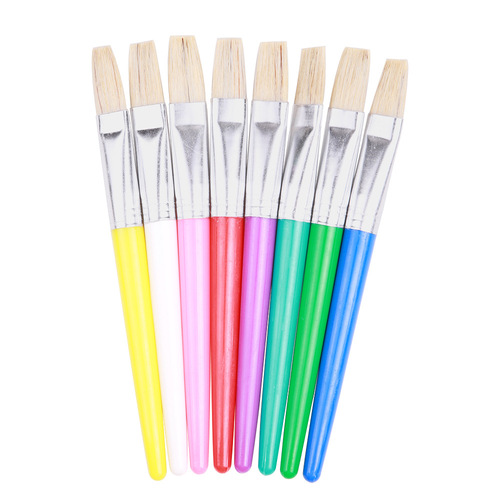 Paint brushes 4 colored plastic rods with bristle children's art painting graffiti acrylic watercolor oil paint brushes