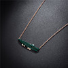 Fashionable fresh cute green adjustable crocodile, necklace stainless steel, wholesale, South Korea