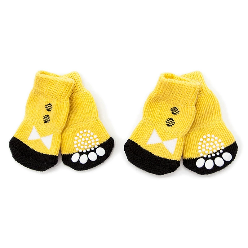 Носки для собак, носки для домашних животных, Нескользящие хлопковые носки, чехлы для ног собак, плюшевые собаки, пудель, Обувь для собак, носки PS079