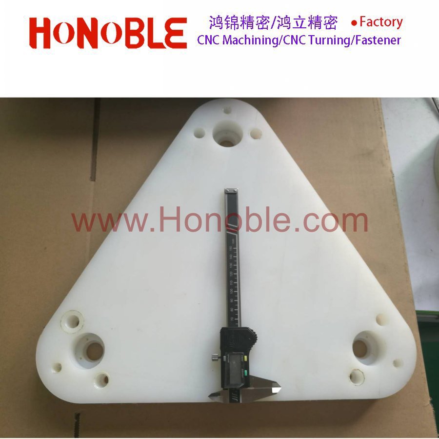 东莞厂家加工中心白色POM/PA6/PA66三角形塑胶件