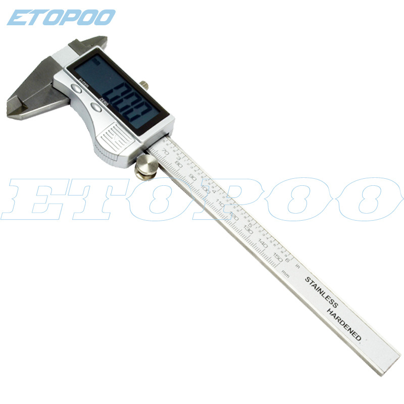 HUOTO 150MM 0.01MM 超大屏 不锈钢 数显卡尺 游标卡尺