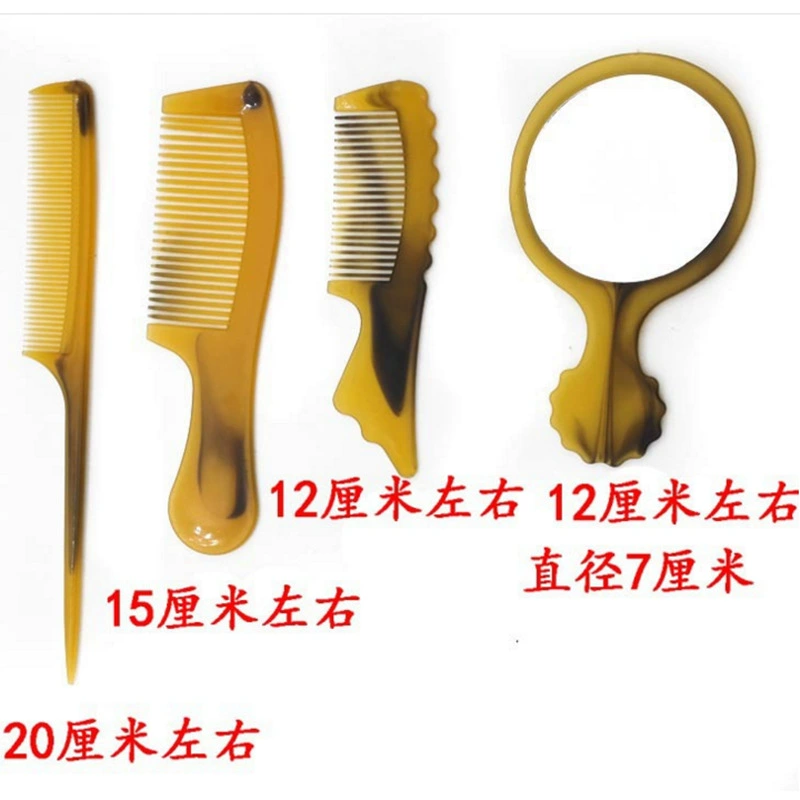 Набор из четырех расчесок: плоская расческа из говяжьей кости, небьющаяся плоская расческа, расческа из рога, зеркальная расческа. Новинка, готово к отправке.